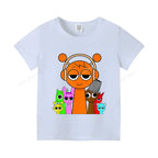 Sprunkis T-shirts Cartoon Oren Wenda Outdoor Clothes Short Sleeve Summer Cute Base Top Funny Birthday Gift