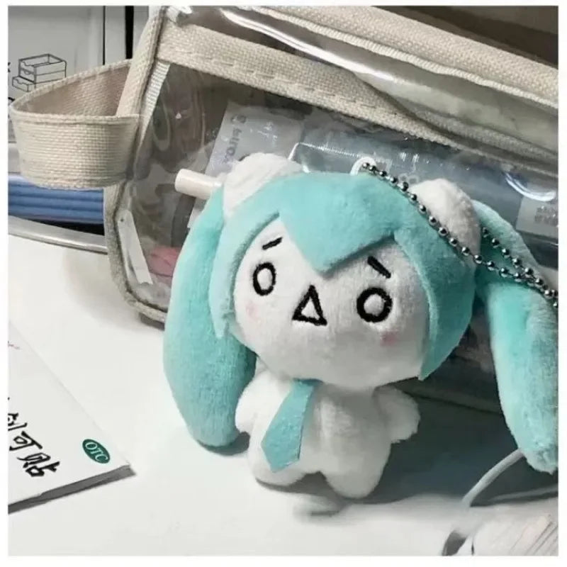 Hatsune Miku Anime Kawaii Mini Q Version Student School Bag Plush Doll Pendant Doll Keychain Girl Gift Accessories for Friends