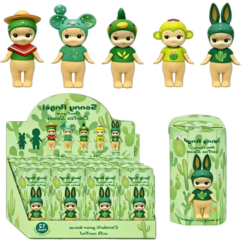 Hot Sells Angel Blind Box Cute Marine Animals Series Cactus Series Cartoon Mini Figures BlindBox Ornaments Dolls Children Gift
