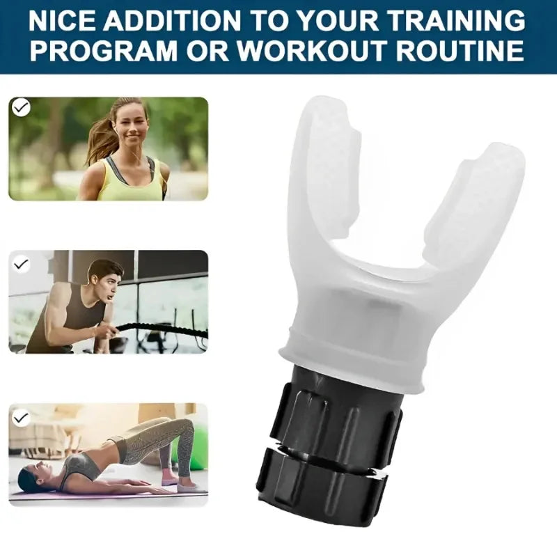 Portable Lung Breathing Exerciser Adjustable Resistance Respiratory Trainer