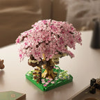 DIY Purple Romantic Cherry Blossom Flower Pink Tree House Assembly Building Blocks Classic Model Miniature Bricks Sets Kid Gifts