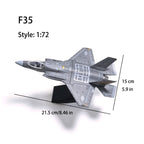 1 Piece DIY Puzzle Building Blocks Military Model Assemble Collection Toys F14 F35 B2 Fighter AH64 Helicopter Model Ornament Toy