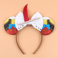 2026 Trip Mouse Ears Headband for Girls Women Sequin Castle 5"Bow Hairband Festival Party Cosplay DIY Hair Accessories