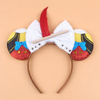 2026 Trip Mouse Ears Headband for Girls Women Sequin Castle 5"Bow Hairband Festival Party Cosplay DIY Hair Accessories