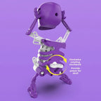 Swinging Skeleton Decor Moving Halloween Ornament Spooky Dancing Bone Figure for Home Office Party Trick Decoration Gift