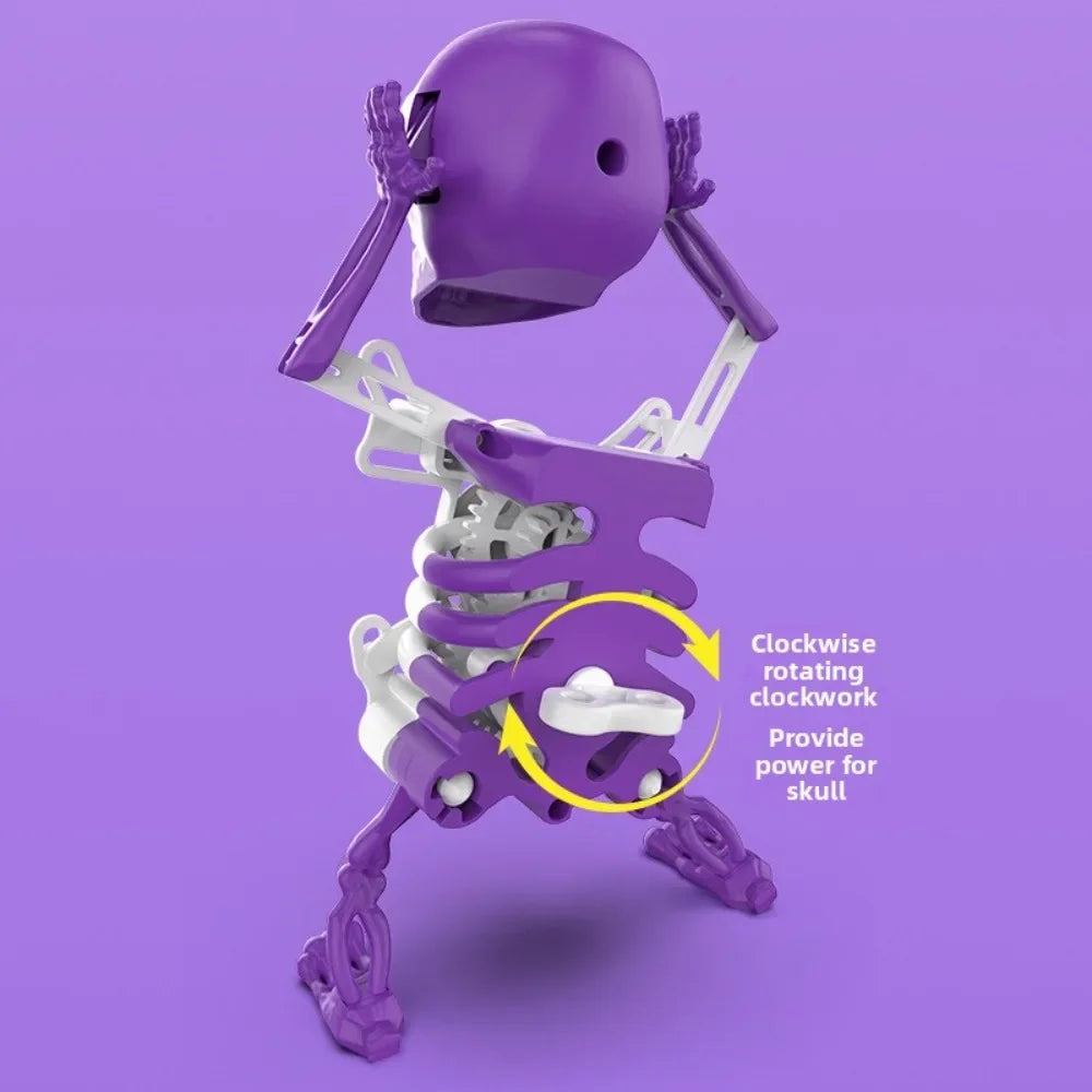 Swinging Skeleton Decor Moving Halloween Ornament Spooky Dancing Bone Figure for Home Office Party Trick Decoration Gift