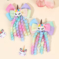 Sweet Unicorn Hair Clips For Girl Bow Barrette Cute Tassel Ribbon Curly Ponytail Hairpins Accessories