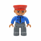 Big Size Figures Building Block Doll Family Farmer Pirate Worker Doctor Policemen Large Brick Compatible Build House Duploes Toy