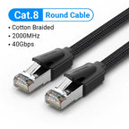 Vention Cat8 Ethernet Cable SFTP 40Gbps 2000MHz Cat 8 RJ45 Network Lan Patch Cord for Router Modem Internet RJ 45 Ethernet Cable
