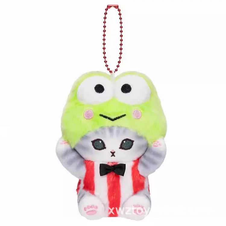Kawaii Mofusand Cross-Dressing Sanrio Hello Kitty Kuromi Hanyodon Plush Keychain Pendant Anime Plush Backpack Pendant