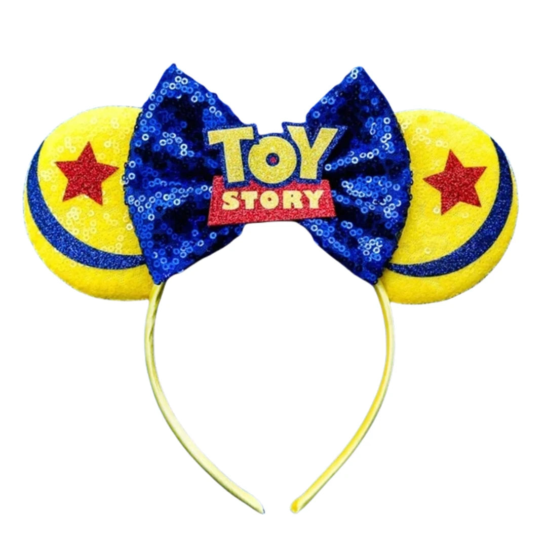 Mouse Ears Headband Cartoon Sequin Bows Headband Birthday Party Christmas Halloween Princess Cosplay Costume For Women Adult
