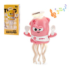 Electronic Dancing Squid Toys with Light&Music Funny Induction Lying Flat Squid Toddler Interactive Development Tummy Time Gifts