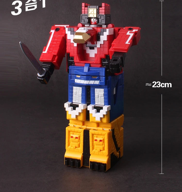 Power Assembling Educational Toys Math Cube Transformation Robot Digits Puzzle Ranger Animals boy toy for Kids