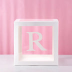 Transparent Letter Balloon Box Baby Shower Decorations Happy Birthday Wedding Decor 1st Birthday Party Supplies Balloon Box