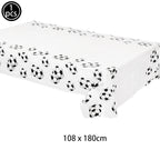 Soccer Theme Disposable Tableware Set Paper Plates Cups Napkins Tablecloth Boys Sports Football Birthday Party Decor Supplies
