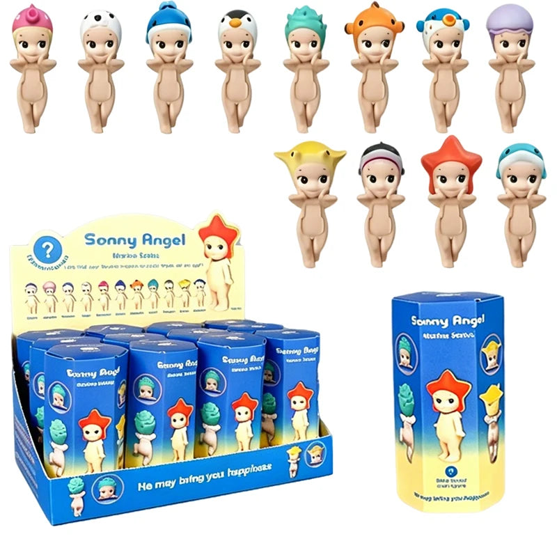Hot Sells Angel Blind Box Cute Marine Animals Series Cactus Series Cartoon Mini Figures BlindBox Ornaments Dolls Children Gift