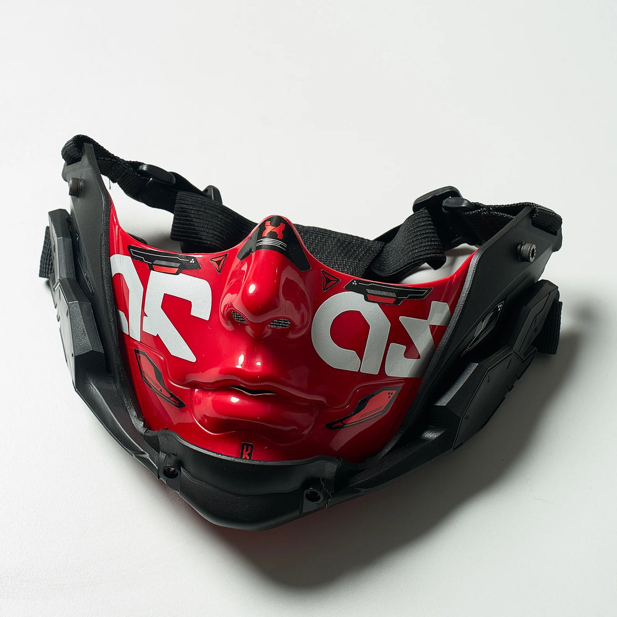 5 Color Cyberpunk Half Face Mask Mecha Style Halloween Cosplay Mask Adjustable Strap Breathable Comfort Party Costume Face Cover