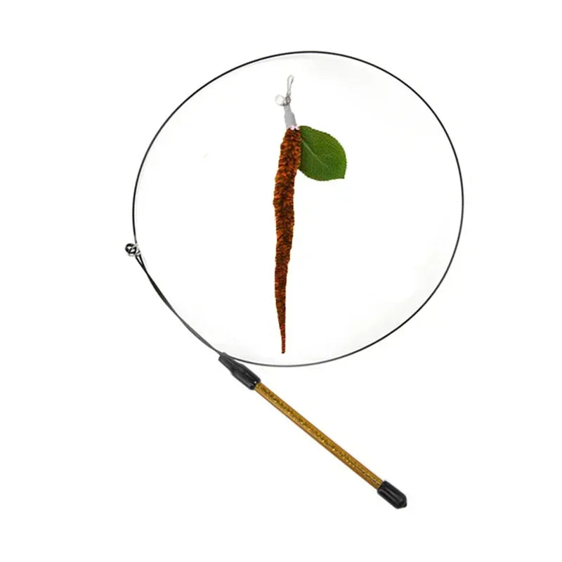 Simulation Bird Cat Toys Funny Interactive Peacock with Bell Cat Stick Toy for Kitten Playing Teaser Wand Toys Pet Cats Supplies