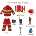 Halloween Kids Firefighter Uniform Children Sam Fireman Role Work Clothing Suit Boy Kids Cosplay Costume Party Costume Gift