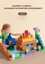 Magnetic building block toy storage box set Children's DIY assembly toys Table-top play blocks Christmas Thanksgiving Day gift