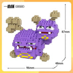 Pokemon Building Blocks Small Cartoon Mini Block Pikachu Charizard Eevee Mewtwo Anime Assemble Action Model Dolls Boys Toys