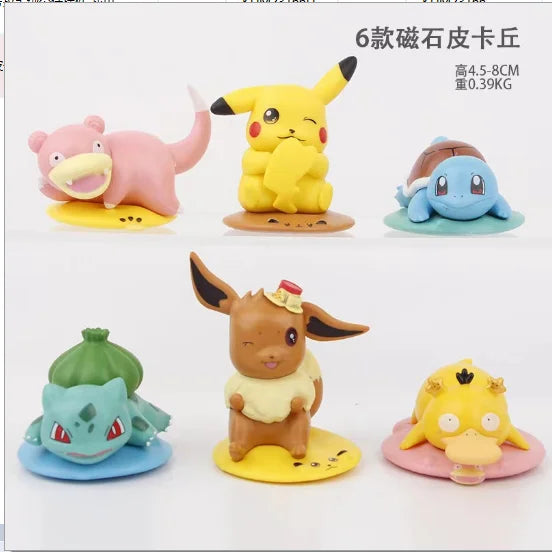1Set Pocket Monsters Anime Figure Kawaii Pikachu In Disguise Action Figures PVC Adult Collection Model Dolls Toy Gift