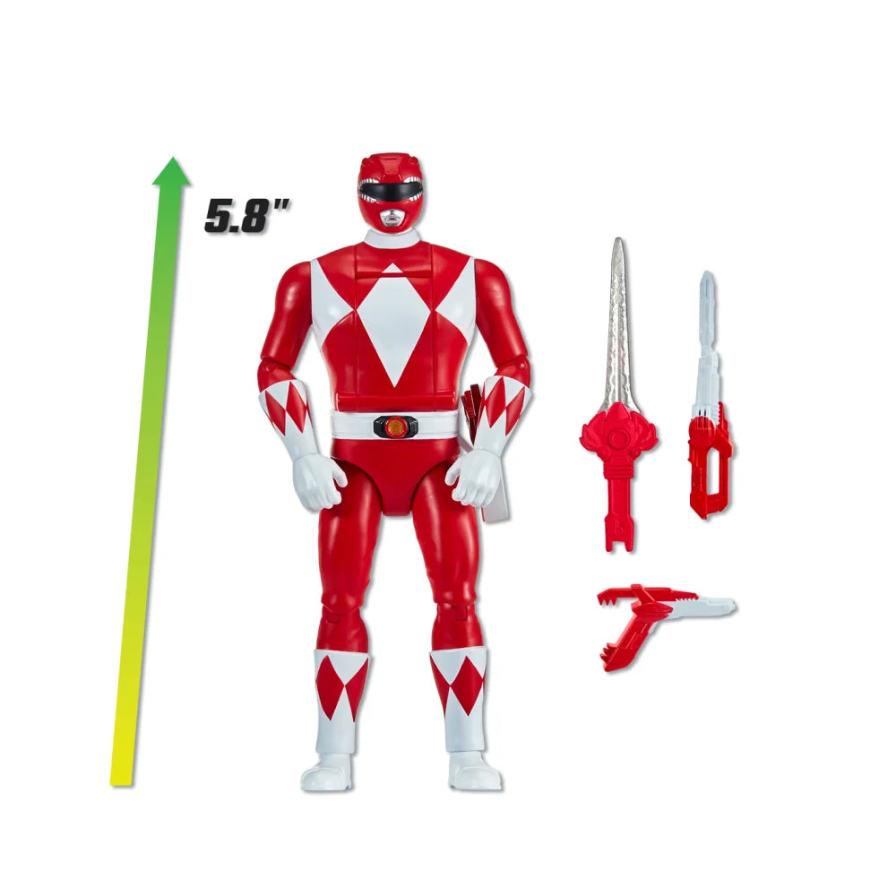 15CM Auto-Morphin Green Black Red BLUE Pink Yellow Ranger Evil Space Alien Goldar Rita Repulsa Putty Patroll Baboo Action Figure