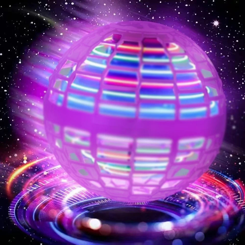  Flying Ball Children's Hand Controlled Color LED Cosmic Globe 360 °Rotating Suspension Ball Suitable for Indoor and Outdoor Toy