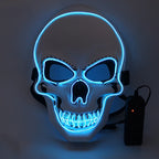Halloween Horror Skull Mask LED Cold Light Mask LED Halloween Mask Cosplay Mask Halloween Party Decoration Luminous Skull Masks