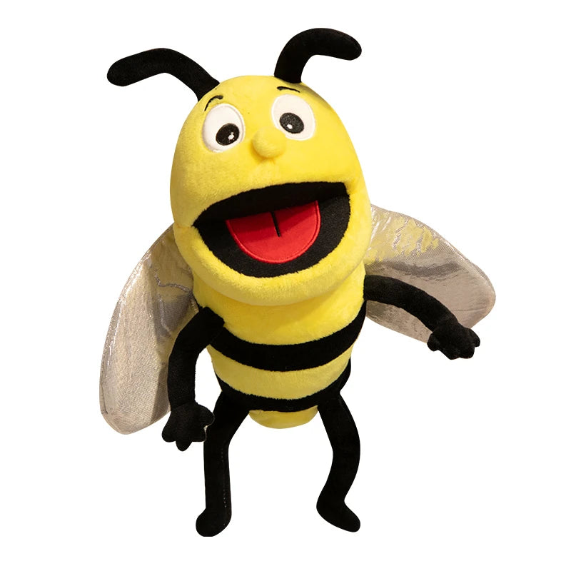 Insect Plush Hand Puppet Storytelling Bee Ladybird Butterfly Soft Stuffed Plush Toys Early Education Hand Finger Story Puppet
