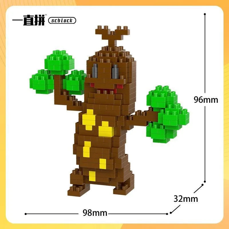 Pokemon Building Blocks Small Cartoon Mini Block Pikachu Charizard Eevee Mewtwo Anime Assemble Action Model Dolls Boys Toys