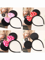 Knot Accessories Minnie Hairbands Favors Mom Lovely Ears Kids Mickey Headbands Hair Boys Party Sequin Baby Birthday Bows Girls