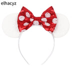 2026 Chic Embroidery Sequin Ears Headband Classical DOT Bow Hairband For Girls Women Party Head Wear Kids DIY Hair Accessories