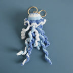 Ocean Series Animal Doll Crochet Keychain Handmaking Knitted Tropical Fish Keyrings Crochet Shark Doll Keychain Custom Accessory