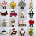 JC Golf ball plush keychain, grape keychain, jellyfish plush toy, hippopotamus, and plush elephant JC bag keychain