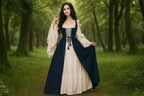Cosplay Womens'S Medieval Renaissance Costume Cosplay Over Suit Dress Vest Victoria Princess Steam Punk Strap