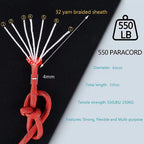 Reflective Paracord Military 7 Strand 4mm 550 Tactical Parachute Cord Camping Tent Lanyard DIY Bracelet Weaving Rope