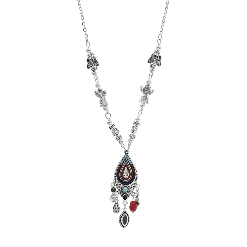 Retro Silvery Alloy Hollow Moon Pendant Forehead Headpiece for Women Boho Ethnic Indian Hippie Party Hair Accessories Jewelry