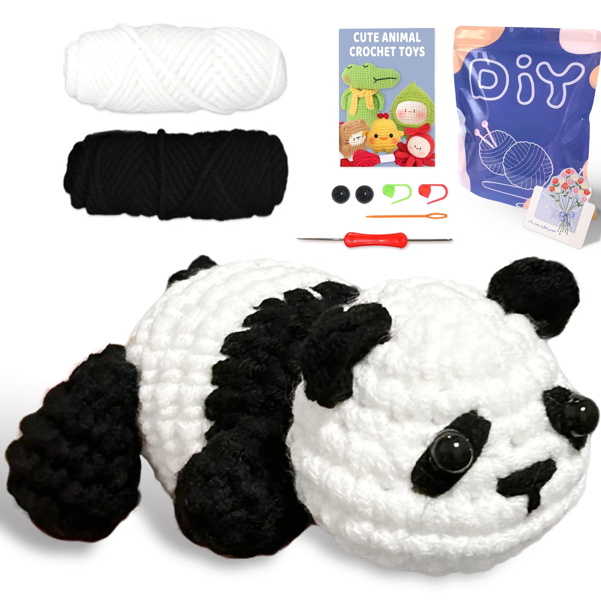 Animal sery Crochet Kit for Beginners Crochet Starter SET ,DIY Crochet Kit For Beginners,Crocheting Knitting Kit Step-by-Step