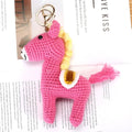 Handmade Crochet Horse Keychain Bag Charm Knitted Animal Pendant