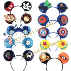 2026 Festival Party Cosplay Mouse Ears Headband 3.3" Ears Glitter Hairband For Boys Girls DIY Cartoon Hair Accessories
