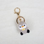 Mini Penguin Series Crochet Keychain For Car Keys Pendant Cartoon Animal Doll Keyrings Knitted Penguin Keychain Custom Accessory