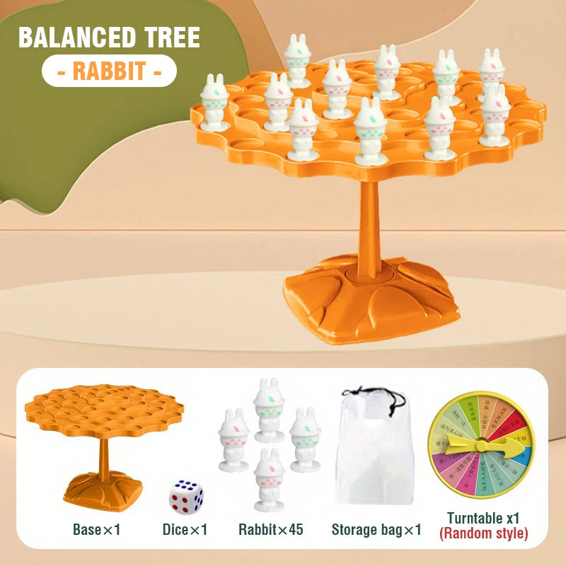 Fun Frog Balance Tree Children Math Toys Balancing Board Game Parent-child Interaction Tabletop Balance Game Toy Gift for Kids