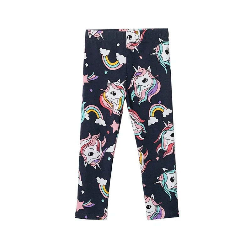 2 3 4 5 6 7 Years Girls Leggings 100% Cotton Girl's Trousers Little Girls Pants Skinny Cartoon Kids Children Leggings Trousers
