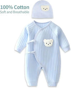 Somenie Boys Girls Bodysuit Newborn Winter Onesie Clothes Cotton Toddler Home Wear  0-6M Thickened Spring and Autumn Clothing