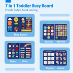 Toddler Montessori Busy Board Activities Education Toys Basic Dress Motor Skills Baby Travel Learning Toys For Christmas Gift
