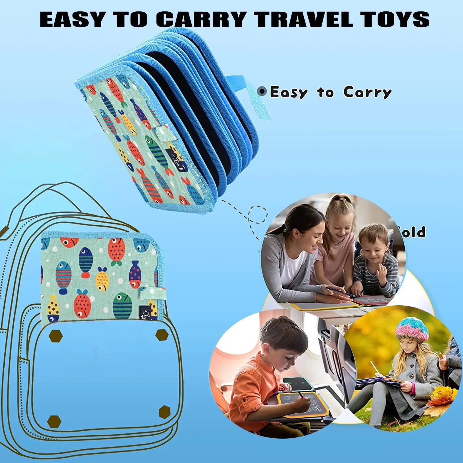 Erasable Doodle Book for KidsToddlers Toys Reusable Drawing Pads with 12 Watercolor Pens Preschool Toy Trip Writing Painting Set
