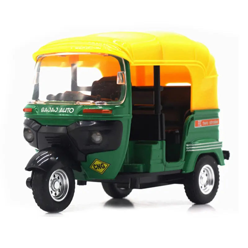 Indian tricycle alloy toy boy simulation alloy car model children's regenerative toy car car car ornament