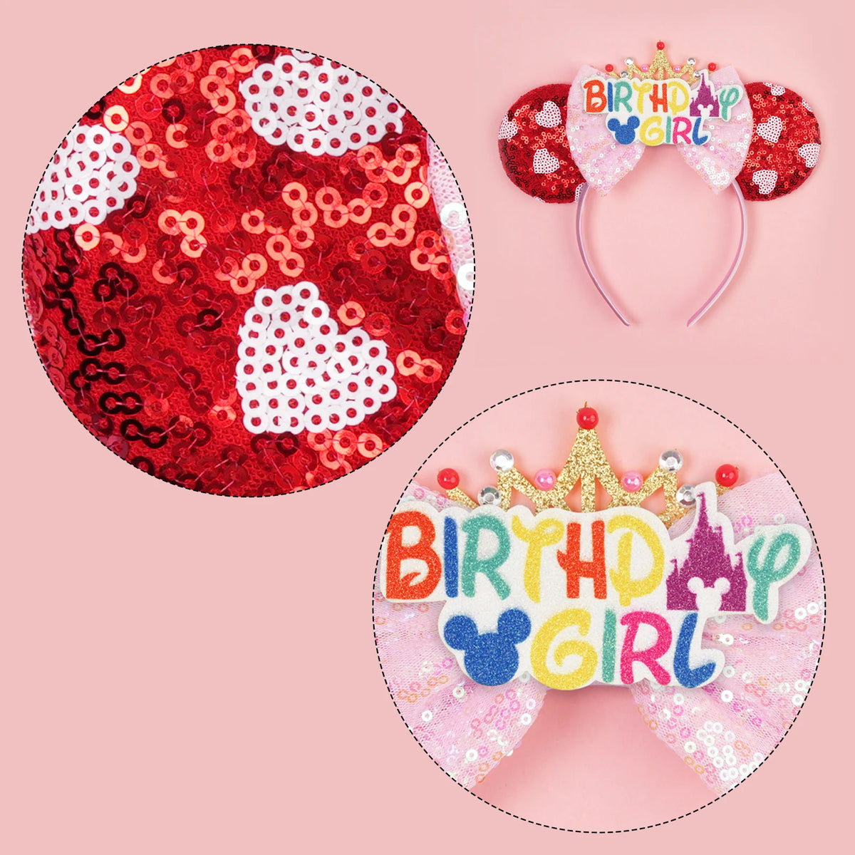 Classic Headband Mouse Shaped Mouse Ear Women Hairband for Party Festival Wear Exquisite Girls Hair Accessories