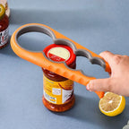 Multifunctional 4-in-1 Kitchen Tool Jar Gripper Lid Opener Can Opener Bottle Opener - Easy to Use Home Essential